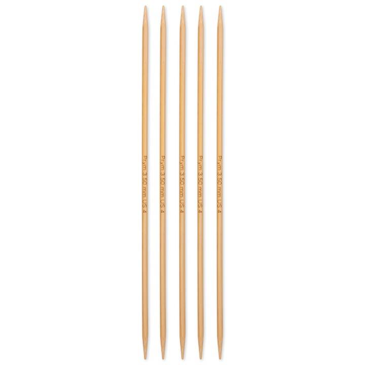 Double-pointed knitting needles Prym 1530, bamboo, 20cm, 3.50mm