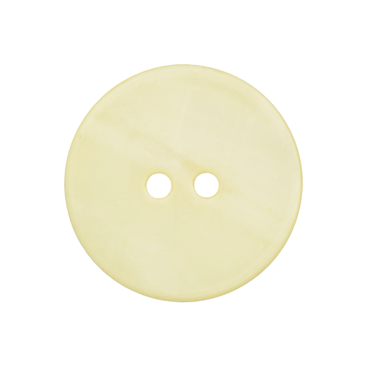 Mother of pearl 2-hole button 25mm yellow