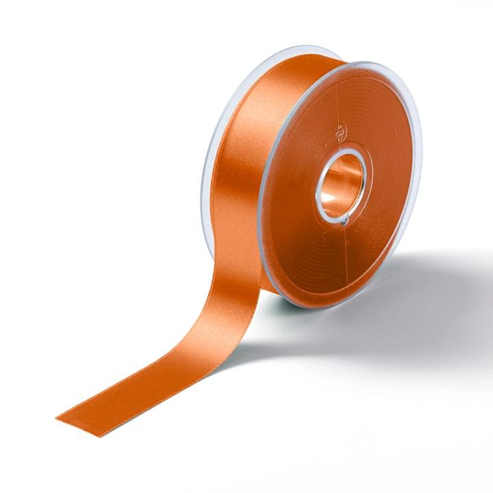Satin ribbon, 25mm, orange