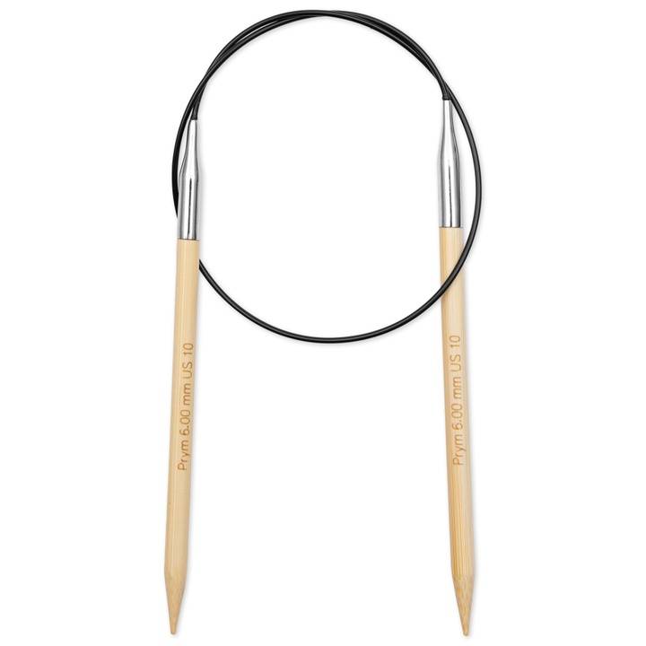 Circular knitting needle Prym 1530, bamboo, 60cm, 6.00mm
