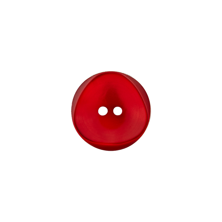 Polyester button 2-holes, 15mm, dark red