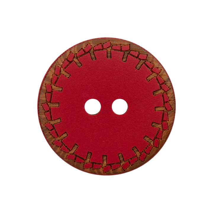 Polyester button 2-holes, 23mm, dark red