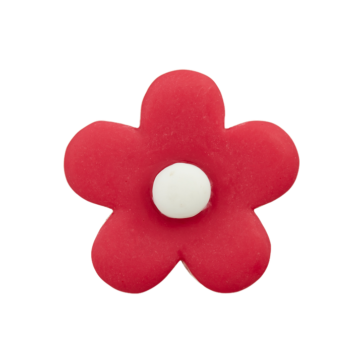 Polyester button shank, Flower, 25mm, pink
