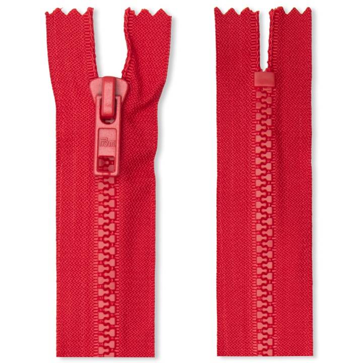 Zip fastener S5 in a film packaging (FLA), closed-end, 18cm, red