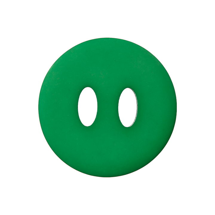 Polyester button 2-holes 25mm medium green