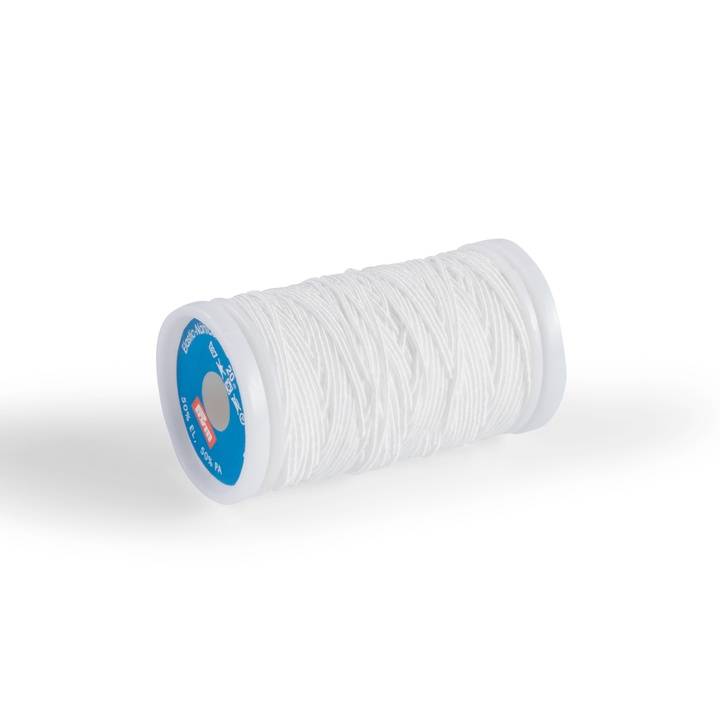 Elastic sewing threads 0,5mm, white