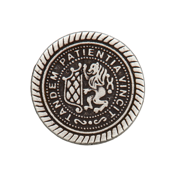 Bouton métal pied 18mm argent