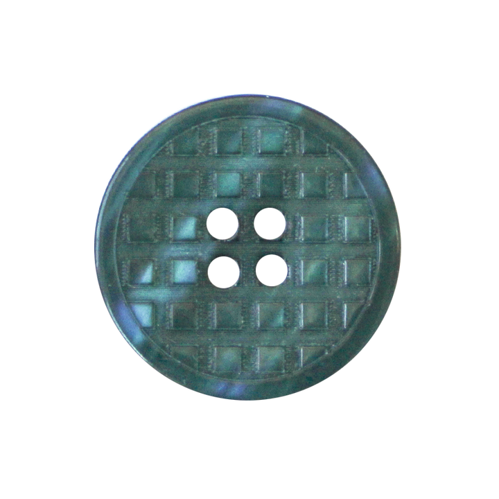 Polyester button 4-holes, 20mm, petrol