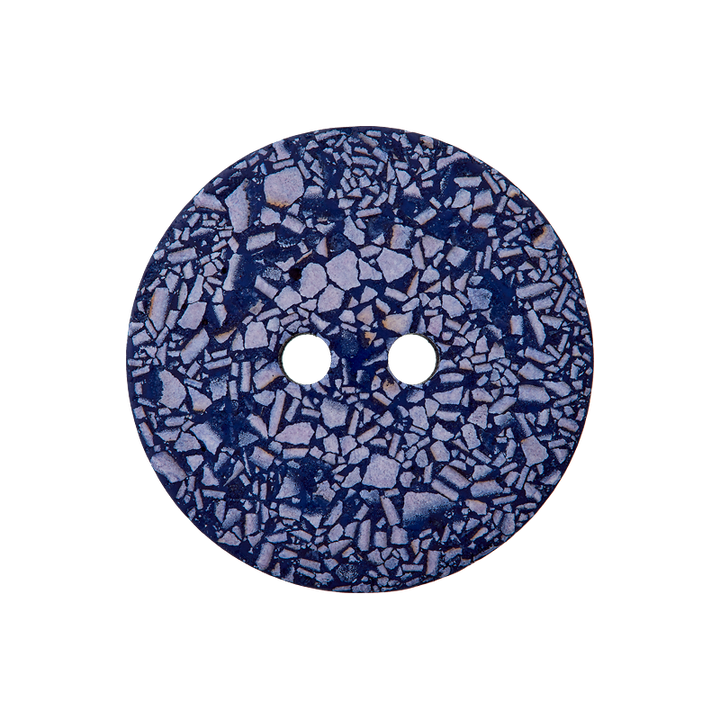 Eggshell/polyester button 2-holes, recycled, 25mm, navy
