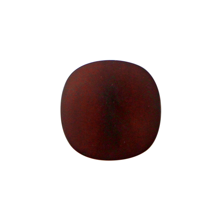 Polyester button shank, Quadrangle, 20mm, dark brown