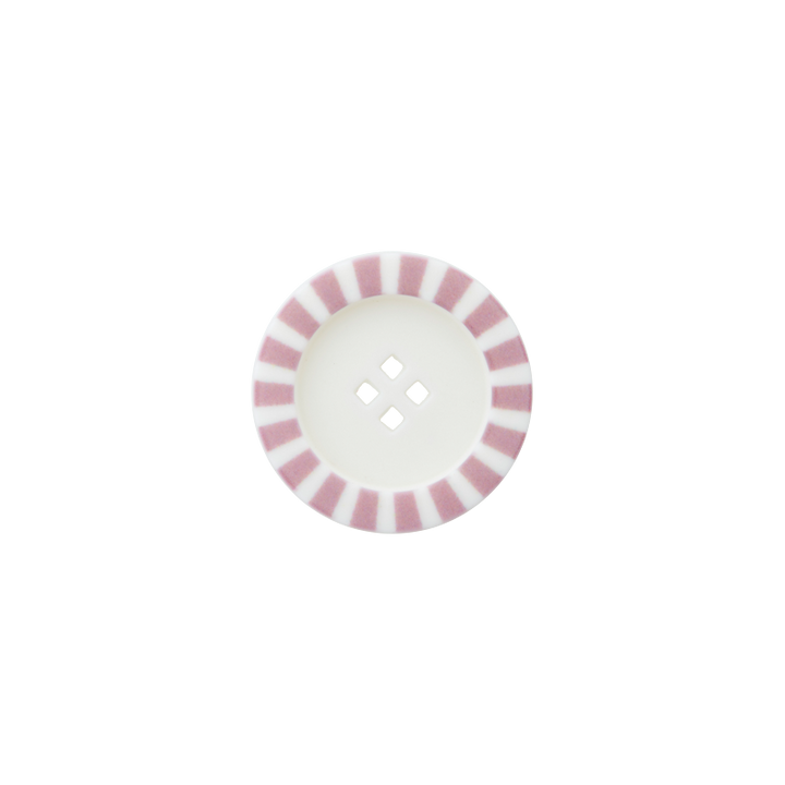 Polyester button 4-holes, 18mm, old rose
