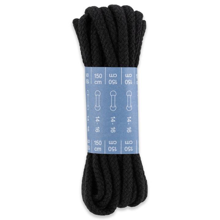 Cord laces 5 x 150cm, black