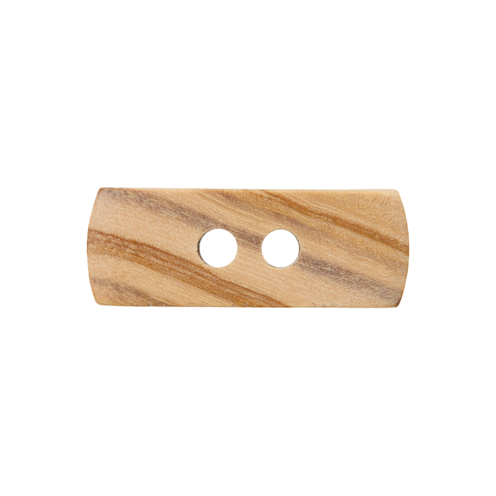 Wooden toggle 2-holes, 25mm, beige