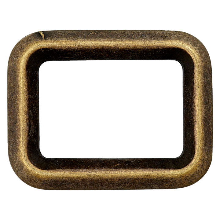 Кольцо прямоугольное, 25 мм, цвет состаренной латуни
