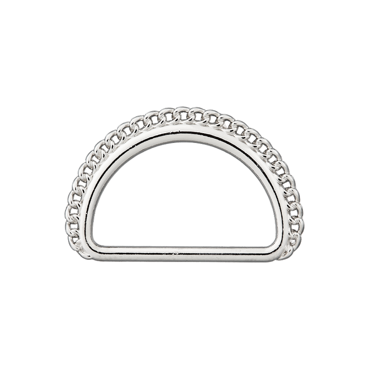 Metall-D-Ring, 25mm, silber