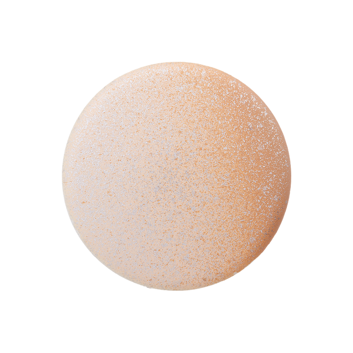 Bouton polyester pied, glitter, 25mm, beige