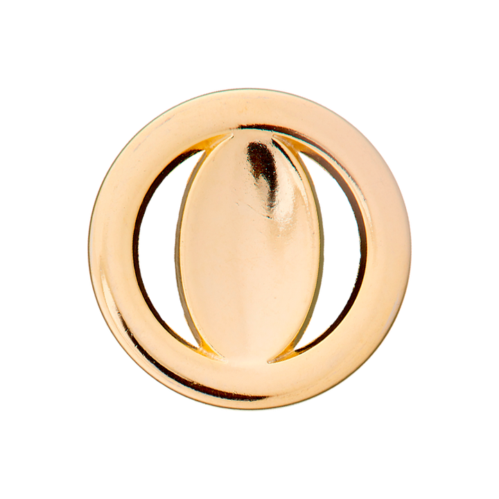 Metal button shank, 23mm, gold