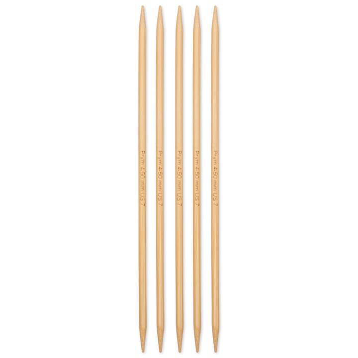 Double-pointed knitting needles Prym 1530, bamboo, 20cm, 4.50mm
