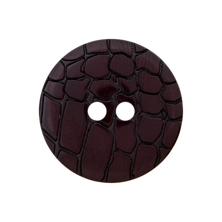 Пуговица из полиэстера, с 2 отверстиями, змеиный узор, 20мм, черный цвет
