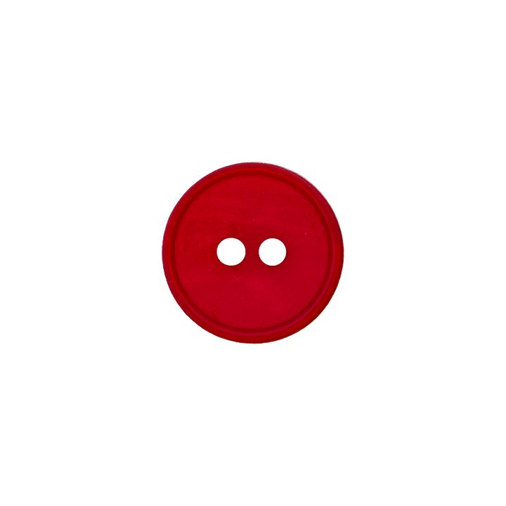 Polyester button 2-holes, 12mm, rot
