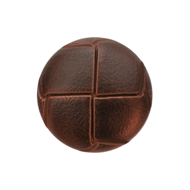 Imitation leather button shank 20mm brown