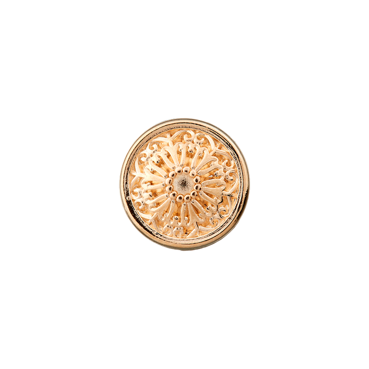 Metal button shank 10mm gold