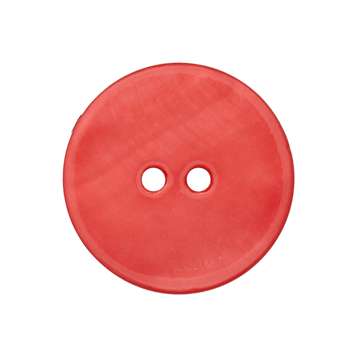 Mother of pearl 2-hole button 12mm red
