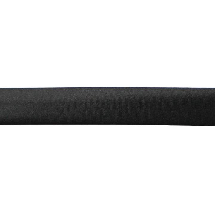 Косая бейка, 20 мм, черный цвет