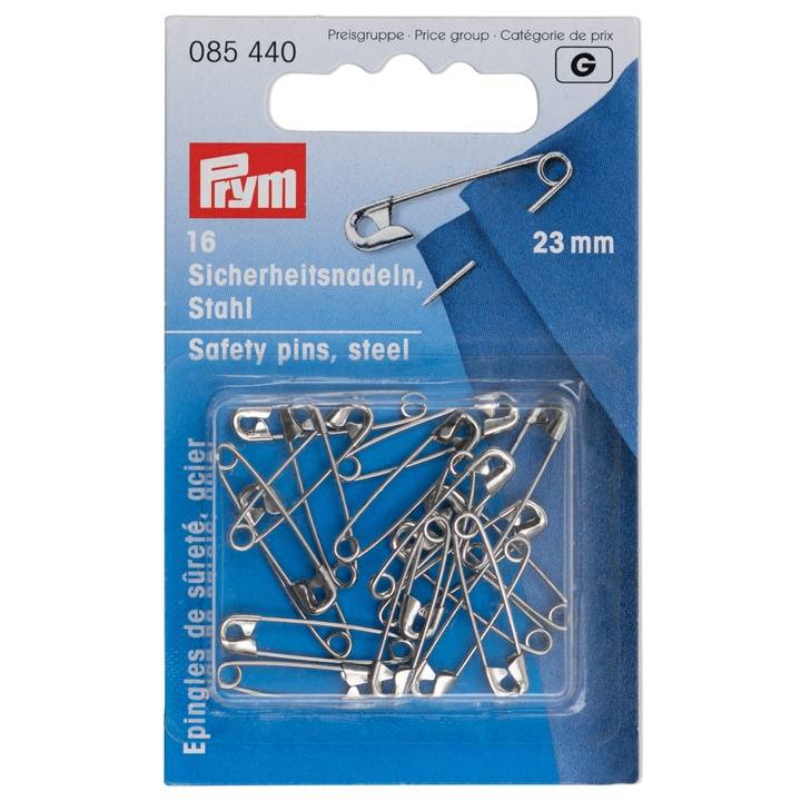 Safety pins, 23mm, silver-coloured, 16 items