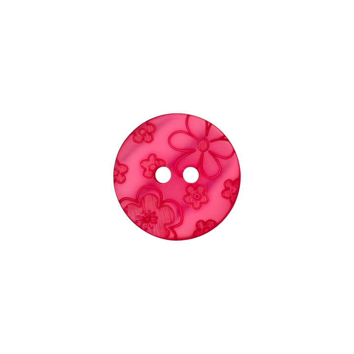 Polyesterknopf 2-Loch, 18mm, pink