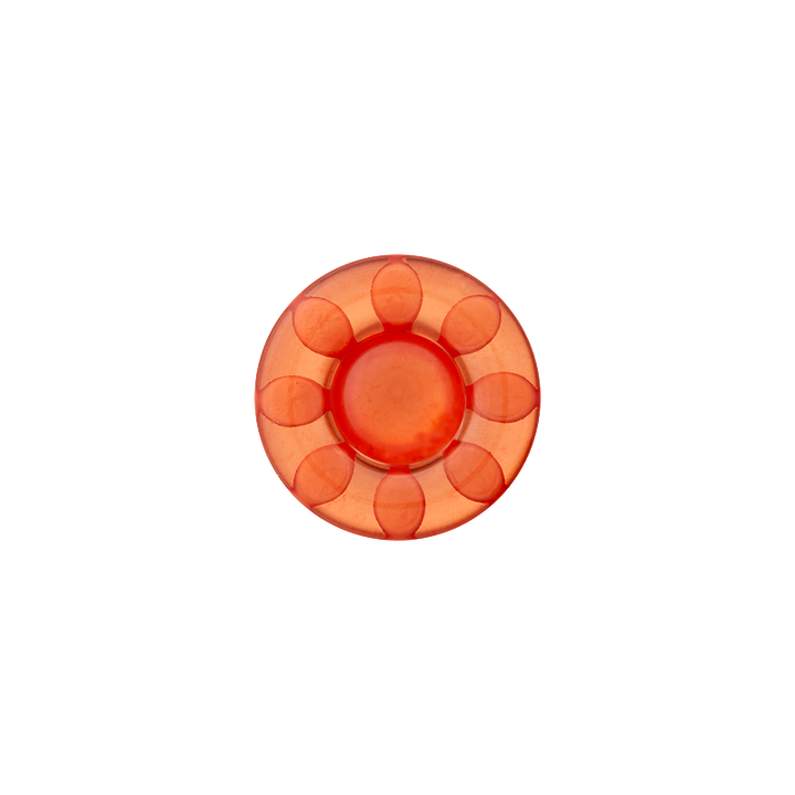 Bouton polyester pied, 18mm, orange