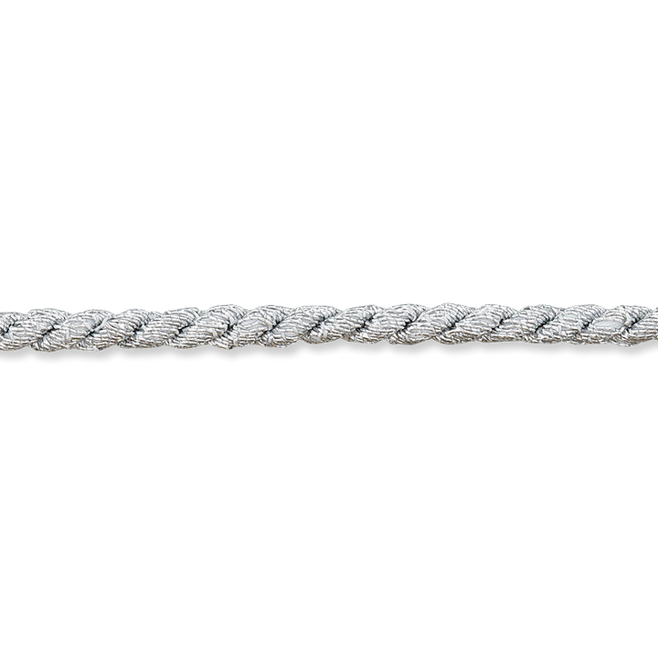 Brocade cord, 3mm, silver