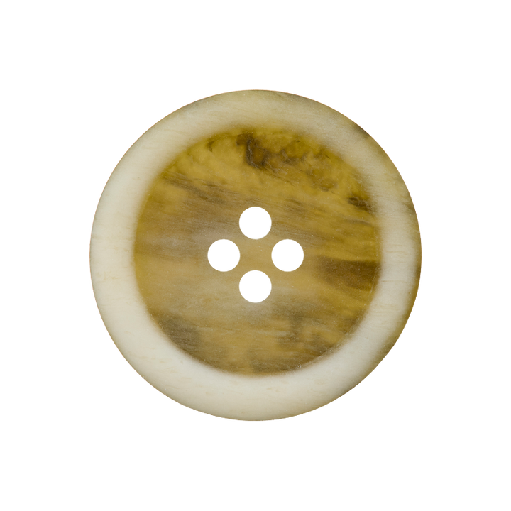 Пуговица из полиэстера, с 4 отверстиями, 23мм, цвет оливковый, светлый