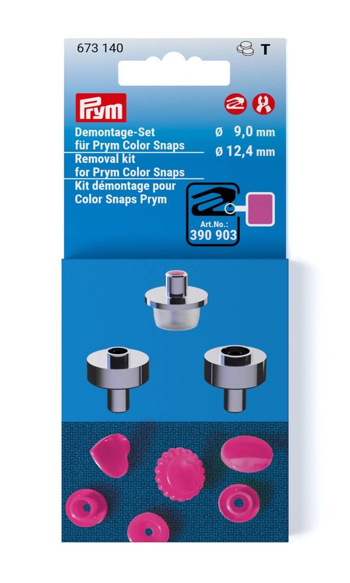 Removal kit for Prym Color Snaps, 9 and 12.4 mm