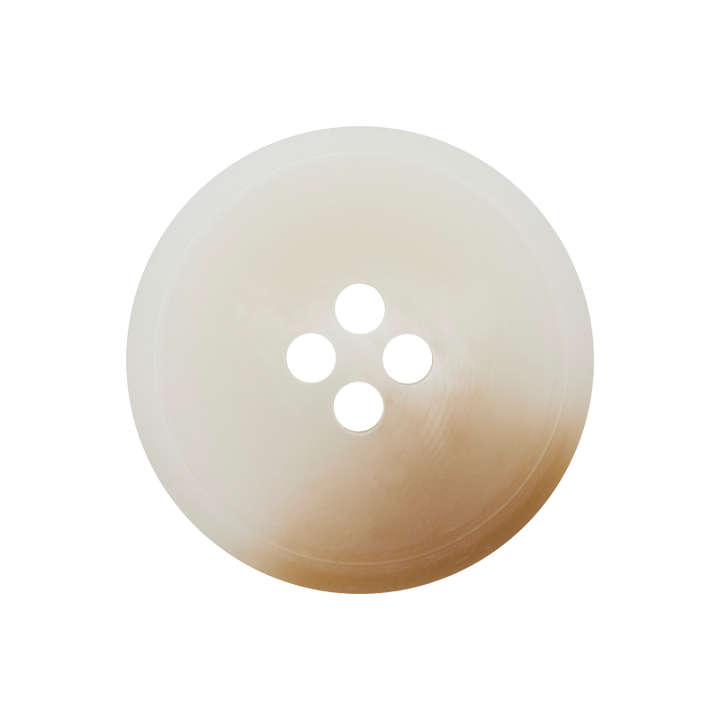 Polyester button 4-holes, 20mm, cream