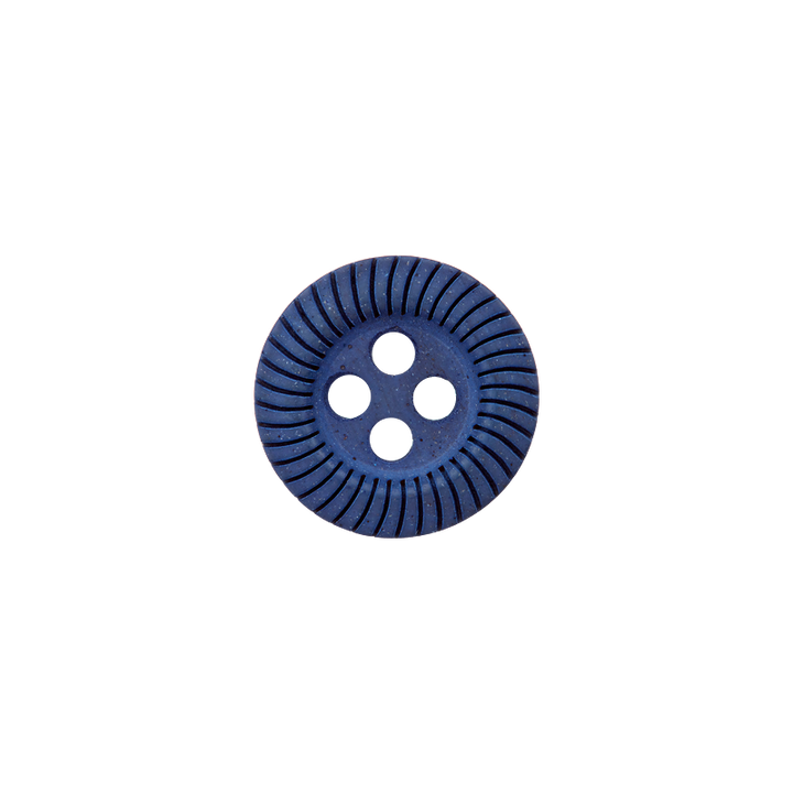 Пуговица из полиэстера, с 4 отверстиями, 11мм, синий цвет