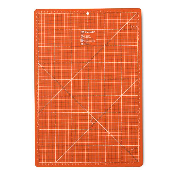 Fond de découpe cm/inch graduation, 30x45cm, orange