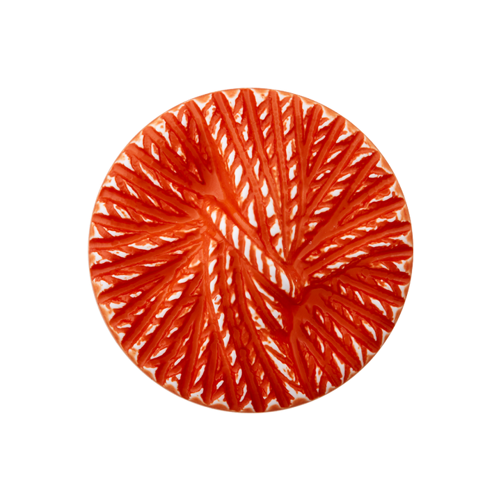 Polyester button shank, Cord optic, 20mm, rust