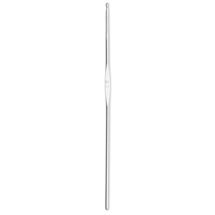 Wool crochet hooks without handle, 14cm, 2.00mm, silver