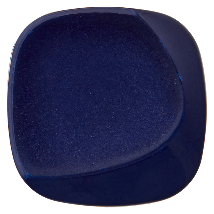 Polyester button shank, square, 28mm, navy