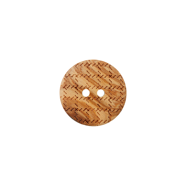 Wood button 2-holes 23mm light brown