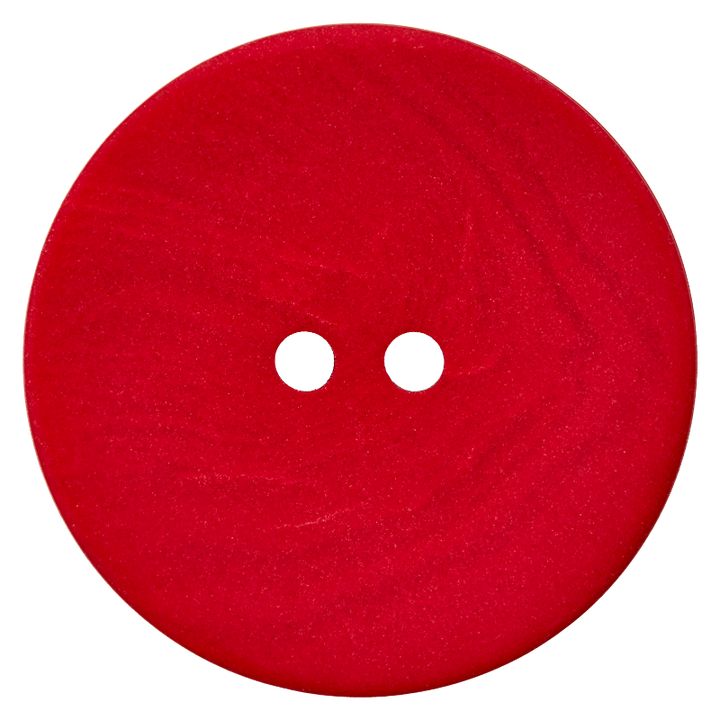 Bouton papier/polyester 2-trous, recyclé, 28mm, rouge