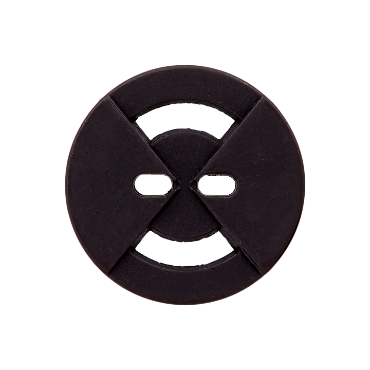 Metal button 2-holes, 23mm, black copper