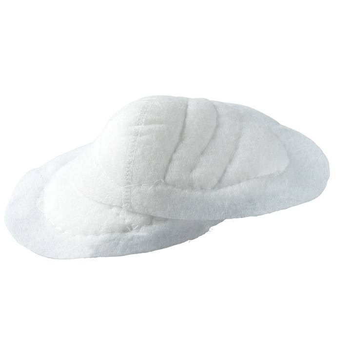 Shoulder pads, set-in, wadding, white