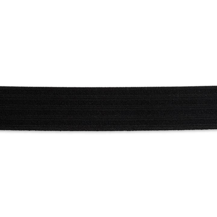 Seamed elastic tape, 35mm, black, 10m