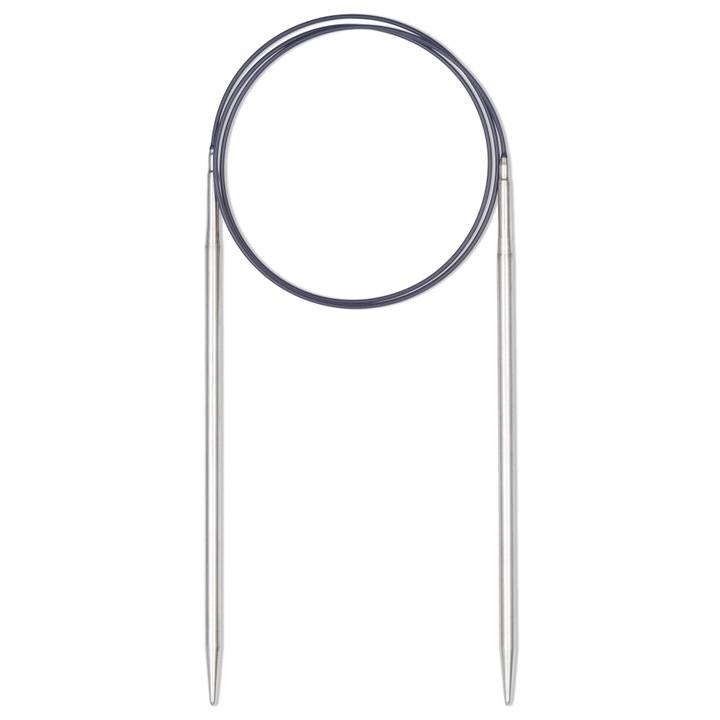 Circular knitting needles, 80cm, 4.00mm, silver-coloured