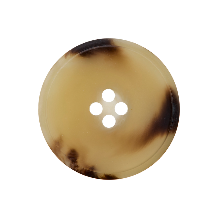 Polyester button 4-holes, 25mm, beige