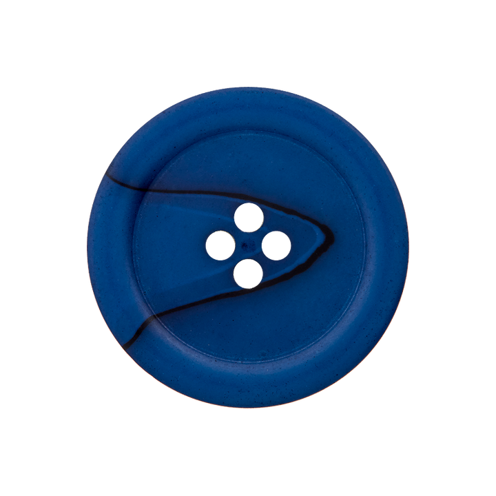 Пуговица из полиэстера, с 4 отверстиями, 20мм, синий цвет