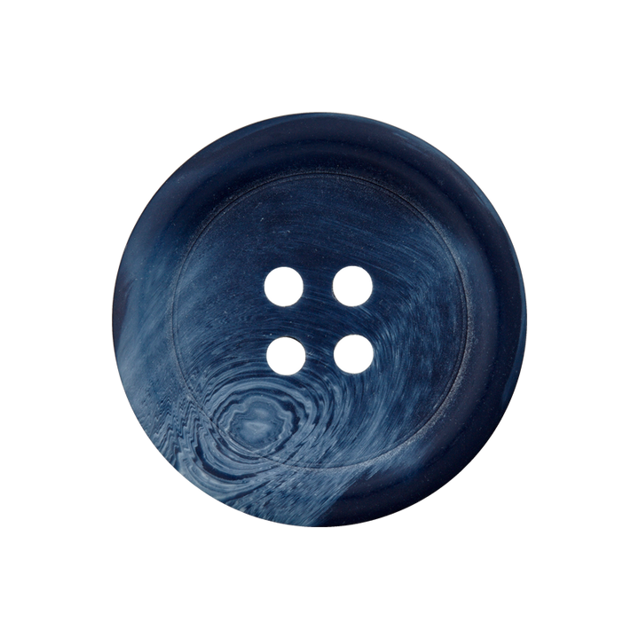 Пуговица из полиэстера, с 4 отверстиями, 15 мм, синий цвет
