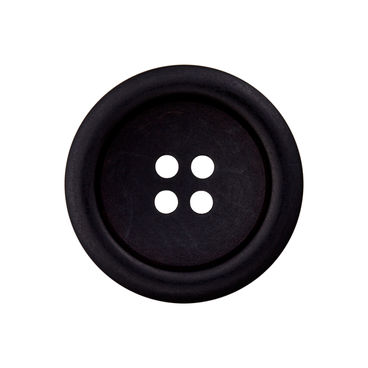 Polyesterknopf 4-Loch, 23mm, schwarz